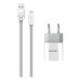 Купить Сетевое зарядное устройство Usams J-TU 2.4A 2USB плюс кабель Lightning USB белое Бытовая техника