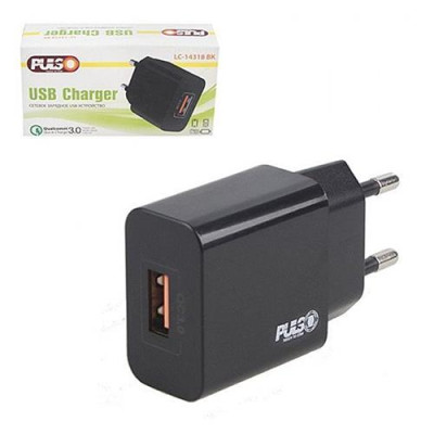 Сетевое зарядное устройство Pulso LC-14318 BK 18W 1USB QC 3.0 Купить Сетевое зарядное устройство Pulso LC-14318 BK 18W 1USB QC 3.0 Бытовая техника