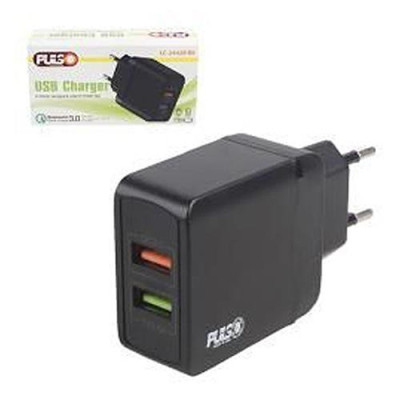 Купить Сетевое зарядное устройство Pulso LC-24428 BK 28W 2USB QC 3.0 Бытовая техника