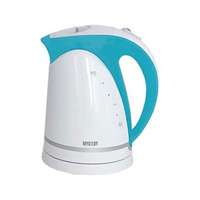 Купить Электрочайник Mystery MEK-1616 white/aqua пластик 1850Вт 1.7л Бытовая техника
