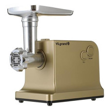 Мясорубка Vilgrand V221-РMG gold реверс 3 диска для измельчения и насадки с терками 2200Вт