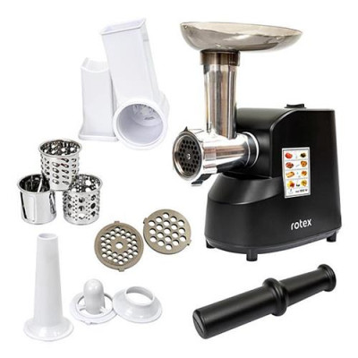 Мясорубка Rotex RMG180-B 1800Вт реверс 2 диска для измельчения плюс насадки и терка Купить Мясорубка Rotex RMG180-B 1800Вт реверс 2 диска для измельчения плюс насадки и терка Бытовая техника