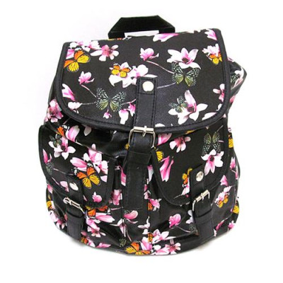 Купить Рюкзак Butterfly 6990 35х34х16 см черный с рисунком Дом, сад, огород