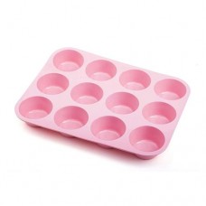 Купить Форма для выпечки кексов ConBrio СВ-672 силиконовая цвет розовый Дом, сад, огород