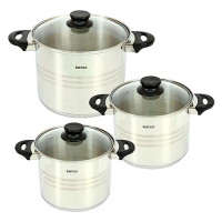 Rotex набор посуды RC022-6XL Milano, (3кастрюли крышки)