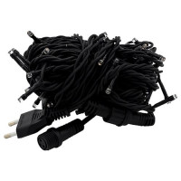 Гирлянда черная уличная ''сосульки'' 100 LED синие огни 3м соединение