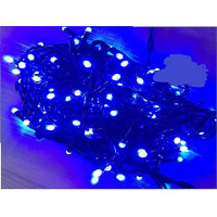 Гирлянда "Kristal" 100LED на черном проводе, синие огни с регулировкой