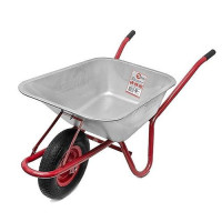 INTERTOOL WB-0813 Тачка садово-строительная, 85л 150кг, 1 пневмоколесо с подшипником 15" (4.0-8)