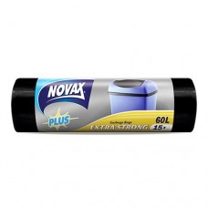 Novax Plus Пакеты для мусора 60л/15шт