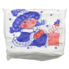 Купить Пакет полиэтиленовый майка с рисунком Снегурочка и снеговик 29х47 см Дом, сад, огород