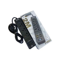 Сетевой фильтр Aspor А501 3 розетки 4USB 2м цвет черный