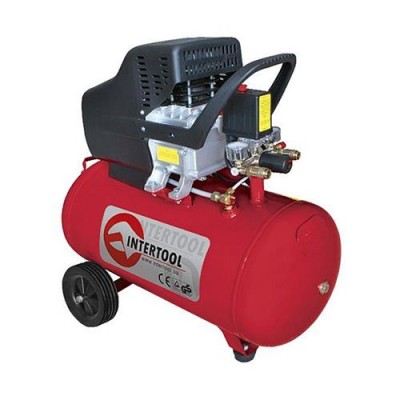 Купить Компрессор Intertool PT-0003 50л 2 HP 1.5кВт 220В 8 атм 206л/мин Инструмент и оборудование