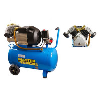 Компрессор Mastertool КПП-50-2 8атм 3.0кВт 420л/мин 50л 2 выхода