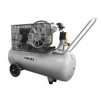 Компрессор двухцилиндровый ременной Sigma 7044151 2.5кВт 396л/мин 10бар 100л 2 крана