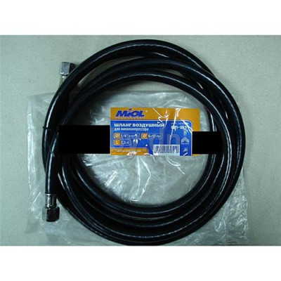 Купить Шланг воздушный Miol 81-311 для миникомпрессора 6х12мм 1/4''x 1/4'' длина 2.5м Инструмент и оборудование