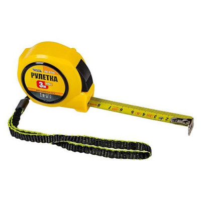 Купить Рулетка MasterTool 68-0316 3м х 16мм с автоматическим фиксатором полотна Инструмент и оборудование