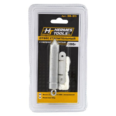 Отвес Hermes Tools 38-311 строительный с капроновой нитью 100гр Купить Отвес Hermes Tools 38-311 строительный с капроновой нитью 100гр Инструмент и оборудование