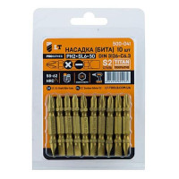 Бита LT/Maxidrill 500-041 PН2xF6x50мм 1/4" S2 Титан 10шт блистер