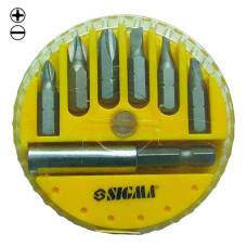 Купить Набор бит Sigma 4013101 плюс адаптер 7шт S2 пластиковый кейс Инструмент и оборудование