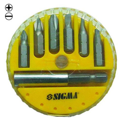 Купить Набор бит Sigma 4013101 плюс адаптер 7шт S2 пластиковый кейс Инструмент и оборудование