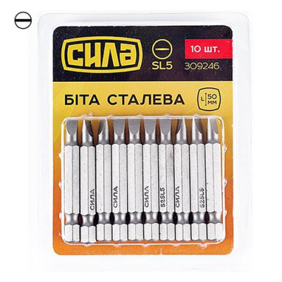 Купить Бита Сила 309246 SL5x50мм 10шт Инструмент и оборудование