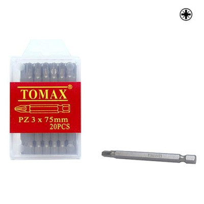 Бита Tomax PZ-3х75мм 20шт Купить Бита Tomax PZ-3х75мм 20шт Инструмент и оборудование