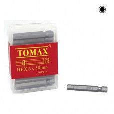 Бита Tomax HEX-6х50 магнитная под шестигранник 30шт