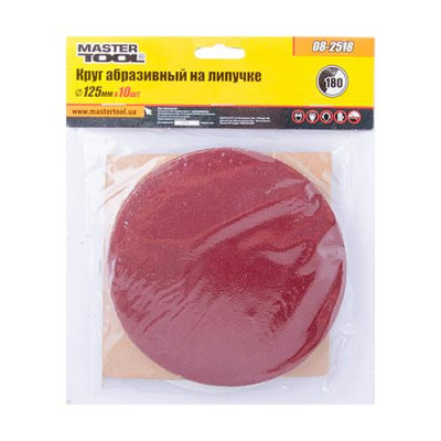 Купить Круг шлифовальный MasterTool 08-2518 на липучке зерно 180 125мм 10шт Инструмент и оборудование
