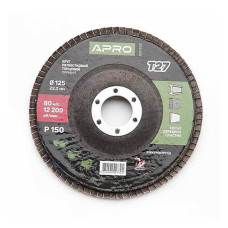 Круг лепестковый торцевой Apro 830458 Р150 прямой 125мм Т27