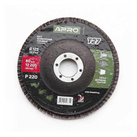 Круг лепестковый торцевой Apro 830459 Р220 прямой 125мм Т27