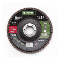 Круг лепестковый торцевой Apro 830469 Р220 конус 125мм Т29