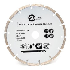 Купить Диск отрезной Intertool CT-1004 сегментный алмазный 180мм 16-18% Инструмент и оборудование