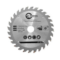 Диск пильный по дереву Intertool CT-3015 с твердосплавными напайками 150х22.2х1.5мм 27 зубьев