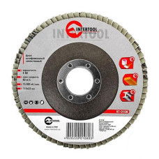 Купить Диск шлифовальный лепестковый Intertool BT-0108 115х22мм зерно K80 Инструмент и оборудование