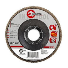 Купить Диск шлифовальный лепестковый Intertool BT-0115 115х22мм зерно K150 Инструмент и оборудование