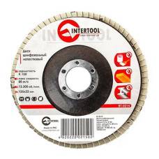 Купить Диск шлифовальный лепестковый Intertool BT-0215 125х22мм зерно K150 Инструмент и оборудование