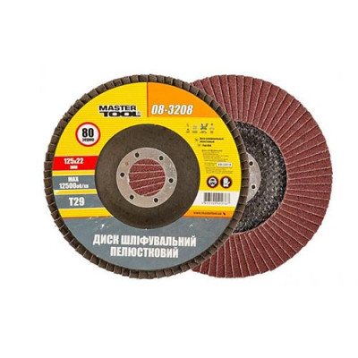 Диск шлифовальный лепестковый конусный Mastertool 08-3208 Т29 зерно 80 125x22мм Купить Диск шлифовальный лепестковый конусный Mastertool 08-3208 Т29 зерно 80 125x22мм Инструмент и оборудование