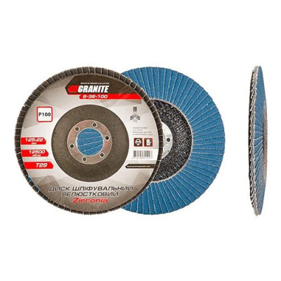 Диск шлифовальный лепестковый конусный Mastertool 8-32-100 Zirconia Т29 зерно 100 125x22мм Купить Диск шлифовальный лепестковый конусный Mastertool 8-32-100 Zirconia Т29 зерно 100 125x22мм Инструмент и оборудование