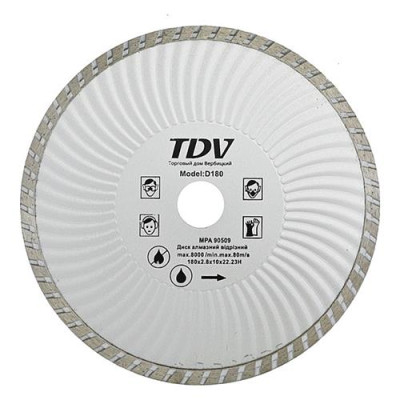 Диск алмазный Turbo TDV 180x2.8x10мм Купить Диск алмазный Turbo TDV 180x2.8x10мм Инструмент и оборудование