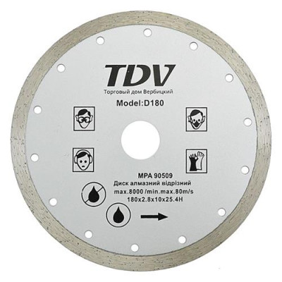 Диск алмазный Ceramic TDV 180x2.8x10x25.4мм Купить Диск алмазный Ceramic TDV 180x2.8x10x25.4мм Инструмент и оборудование