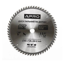 Диск пильный по дереву Apro 830200 230х22.2х60T