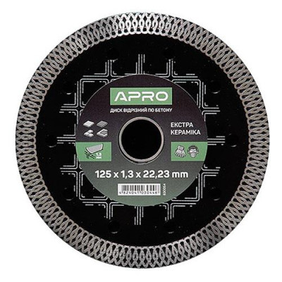 Купить Диск по бетону Apro 830054 Керамика Экстра 125х1.3х22.2мм 22-24% Инструмент и оборудование