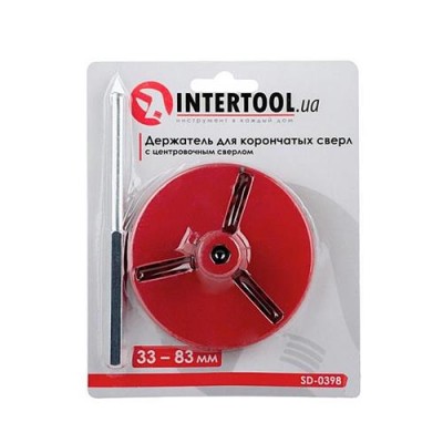 Купить Держатель для корончатых сверл Intertool SD-0398 83мм с центровочным сверлом Инструмент и оборудование