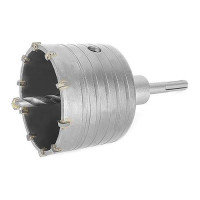 Комплект сверло корончатое по бетону Intertool SD-7080 80мм плюс переходник SDS Plus 100мм