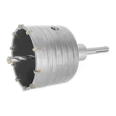 Купить Комплект сверло корончатое по бетону Intertool SD-7080 80мм плюс переходник SDS Plus 100мм Инструмент и оборудование