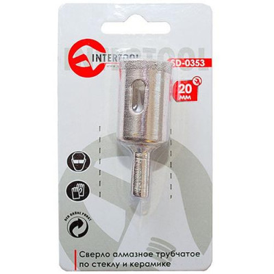 Коронки трубчатые по стеклу и керамике Intertool SD-0353 20мм Купить Коронки трубчатые по стеклу и керамике Intertool SD-0353 20мм Инструмент и оборудование