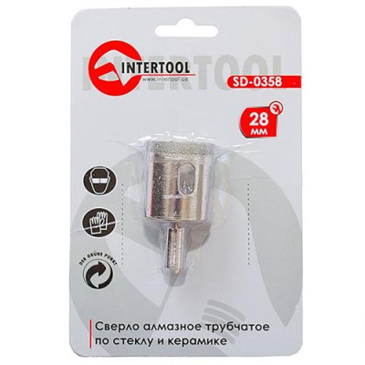 Коронки трубчатые по стеклу и керамике Intertool SD-0358 28мм Купить Коронки трубчатые по стеклу и керамике Intertool SD-0358 28мм Инструмент и оборудование