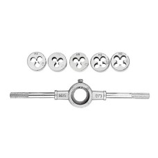 Купить Набор плашек с держателем Mastertool 15-0406 6шт М4 М5 М6 М8 М10 Инструмент и оборудование