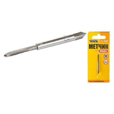 Метчик для нарезания резьбы Mastertool 15-1030 М3x0.5мм Купить Метчик для нарезания резьбы Mastertool 15-1030 М3x0.5мм Инструмент и оборудование
