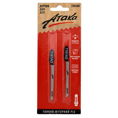 Пилки для электрического лобзика Атака T101AO 2 шт Купить Пилки для электрического лобзика Атака T101AO 2 шт Инструмент и оборудование